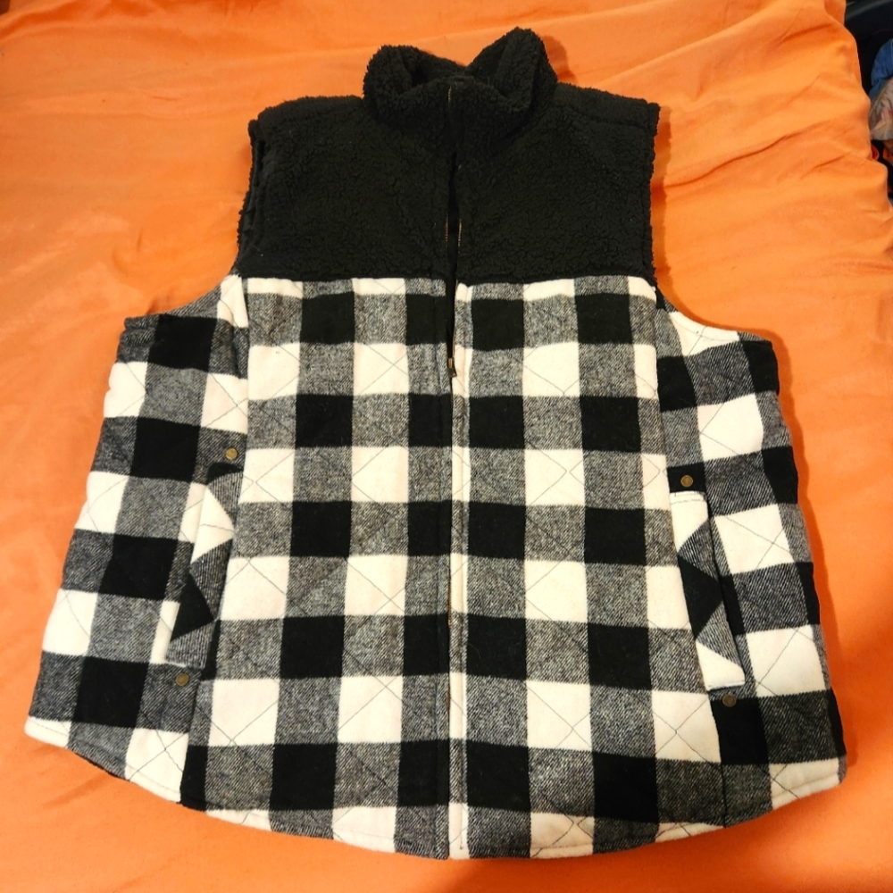 Plaid Vest 1xl
